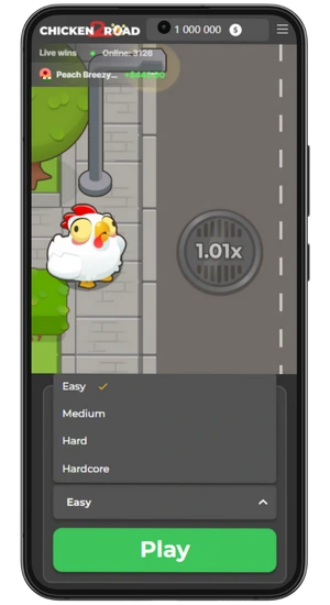 Bet and risk selection for Chicken Road 2