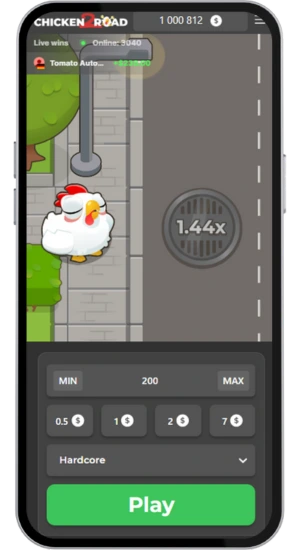 Chicken Road Start Screen