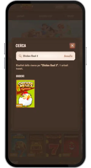 Interfaccia del gioco Chicken Road 2