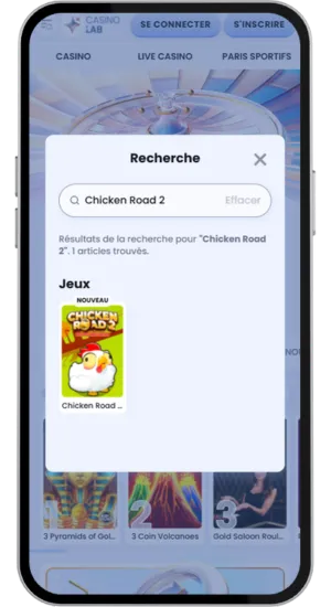 Interface du jeu Chicken Road 2