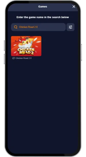 Game interface for Chicken Road 2