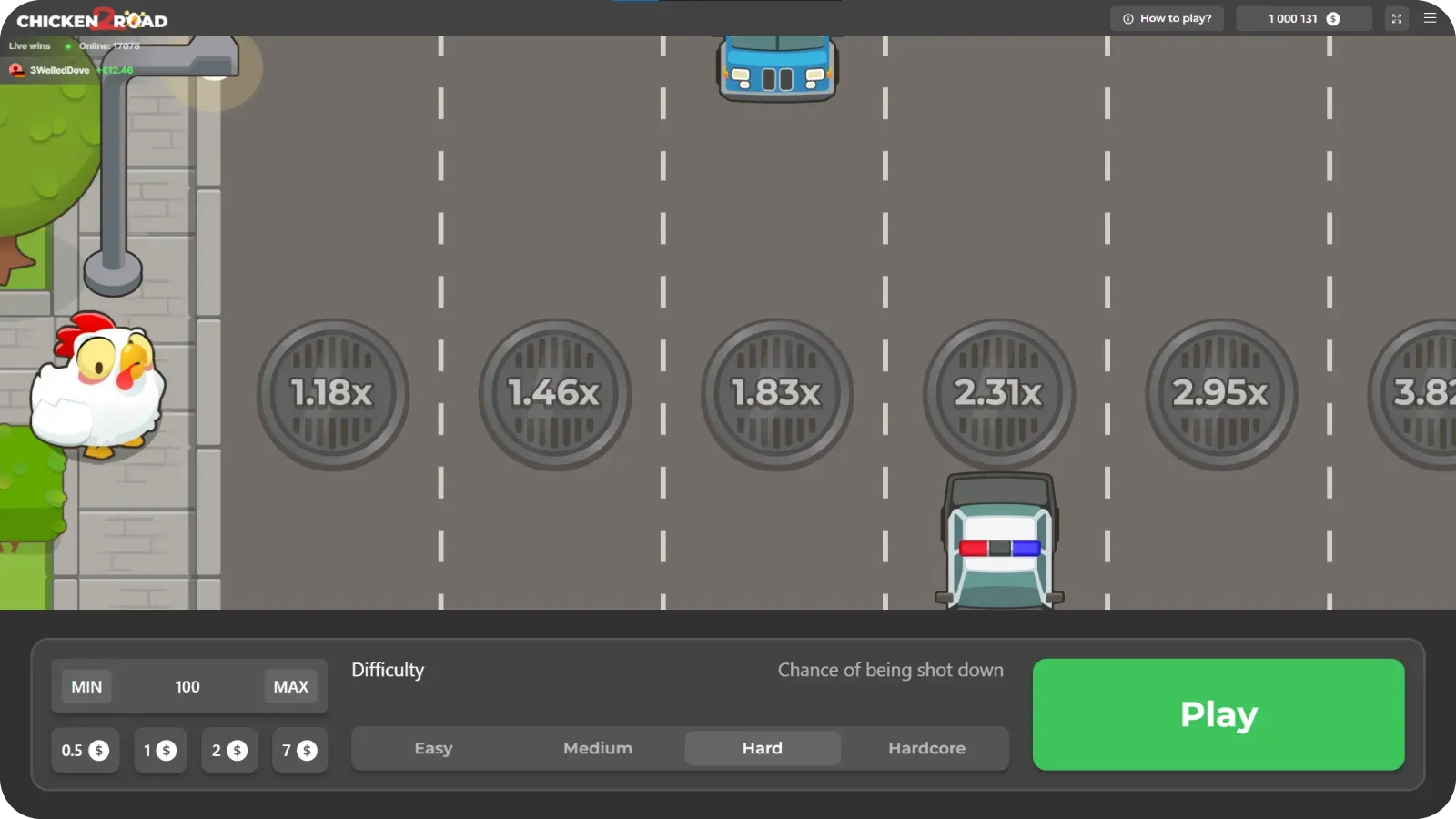 Neue Grafik im Spiel Chicken Road 2.0