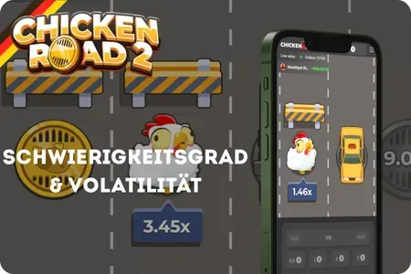 Schwierigkeitsstufen in Chicken Road 2