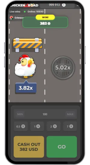 Runde gewonnen in Chicken Road 2