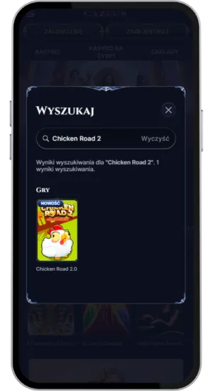 Interfejs gry Chicken Road 2