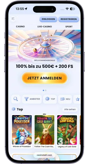 Casino-Seite im Safari-Browser auf iPhone öffnen