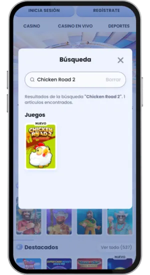 Interfaz del juego Chicken Road 2