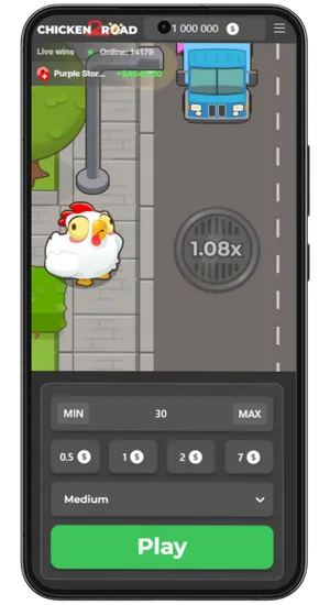 Inicio de la app Chicken Road 2 en Android