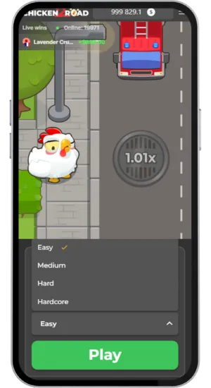 Val av insats och risk för Chicken Road 2